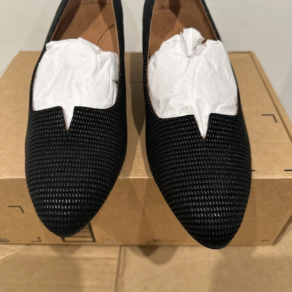 L'Amour Des Pieds Women Size 11M Kavan Pump Kitten Heel Textured Rain Drop Black